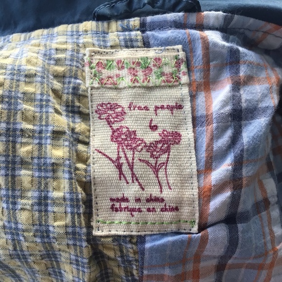 Free People 100% Cotton Utility Thigh Length Button Down Jacket Coat - Picture 11 of 16